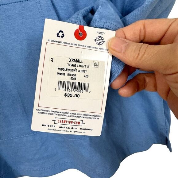 Champion Cotton Logo Pullover Hoodie - Size XS - Picture 6 of 9